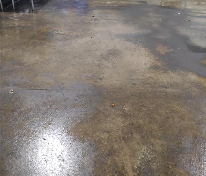 Concrete floor, and materials 